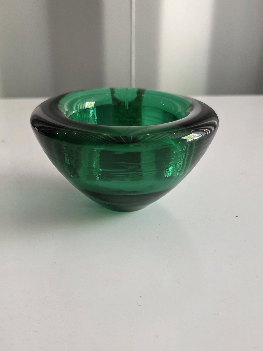 Vintage Crystal Clear Glass Candle Holder
